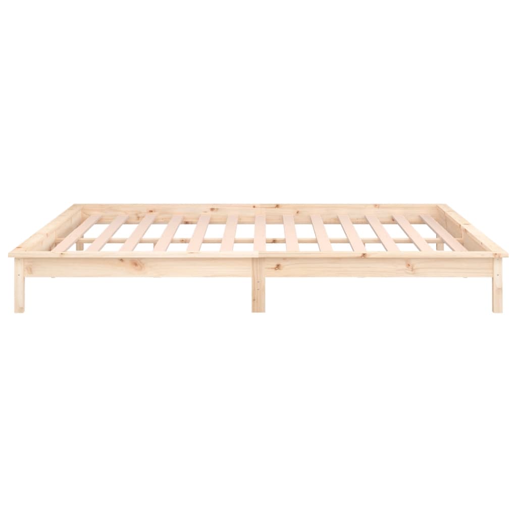 LED Bed Frame without Mattress 180x200 cm Super King  Solid Wood