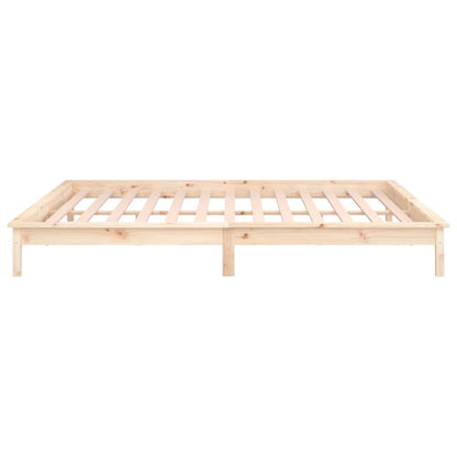 LED Bed Frame without Mattress 180x200 cm Super King  Solid Wood