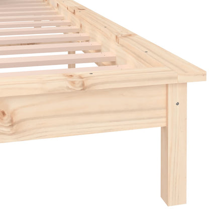 LED Bed Frame without Mattress 180x200 cm Super King  Solid Wood