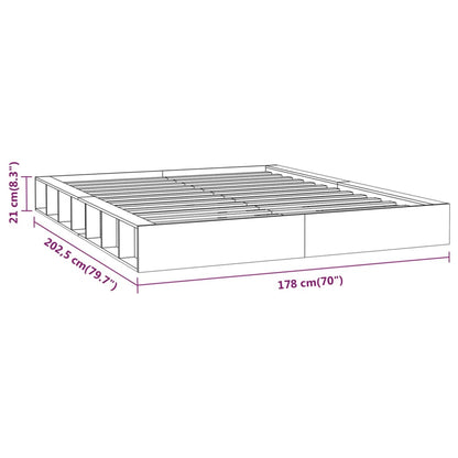 Bed Frame without Mattress 160x200 cm Solid Wood
