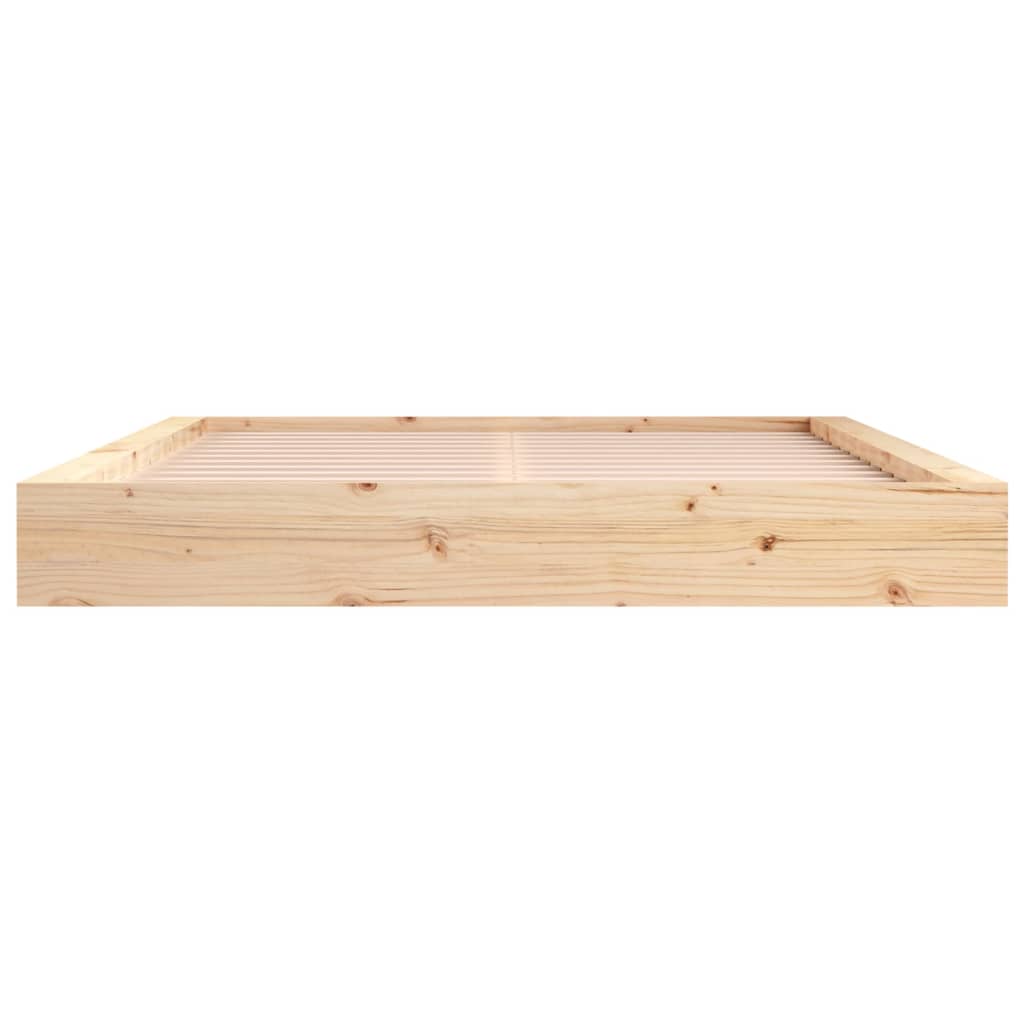 Bed Frame | Natural Wood | Solid Pine Wood | Double | Simplistic