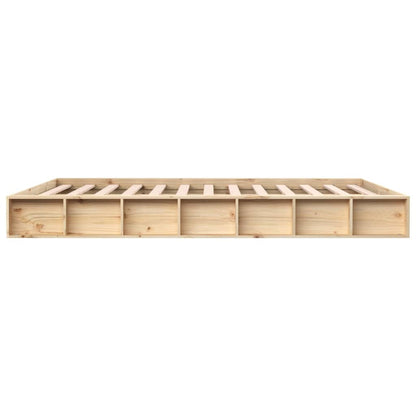 Bed Frame | Natural Wood | Solid Pine Wood | Double | Simplistic