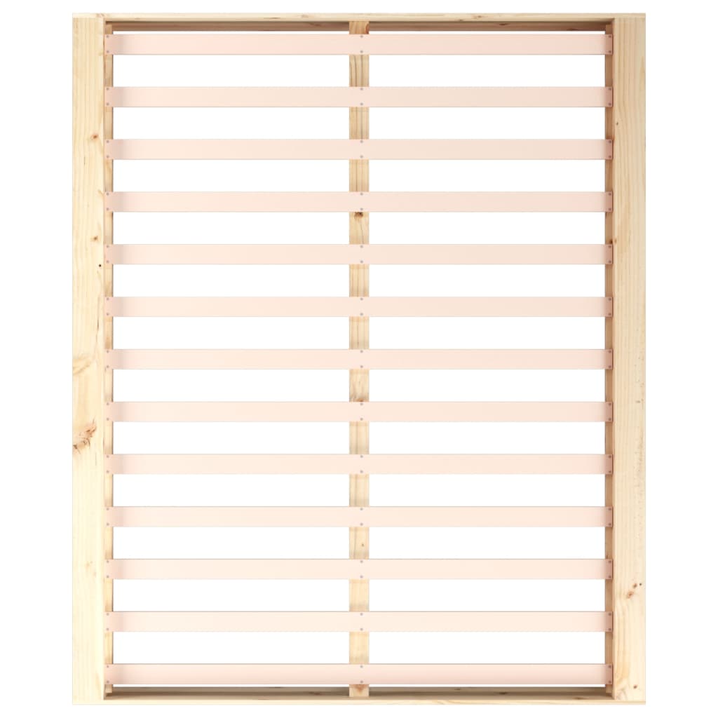 Bed Frame | Natural Wood | Solid Pine Wood | Double | Simplistic
