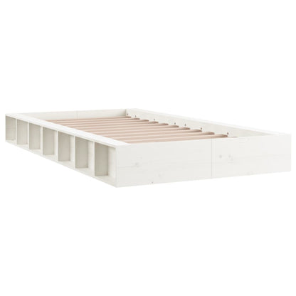 Bed Frame | White | Solid pine wood, plywood slats | Single | Simplistic