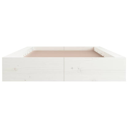 Bed Frame | White | Solid pine wood, plywood slats | Single | Simplistic