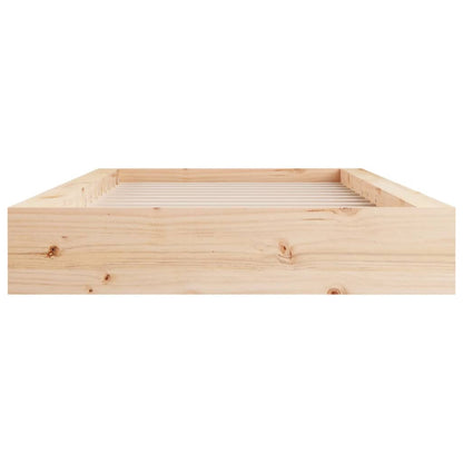Bed Frame without Mattress 75x190 cm Small Single Small Single Solid Wood