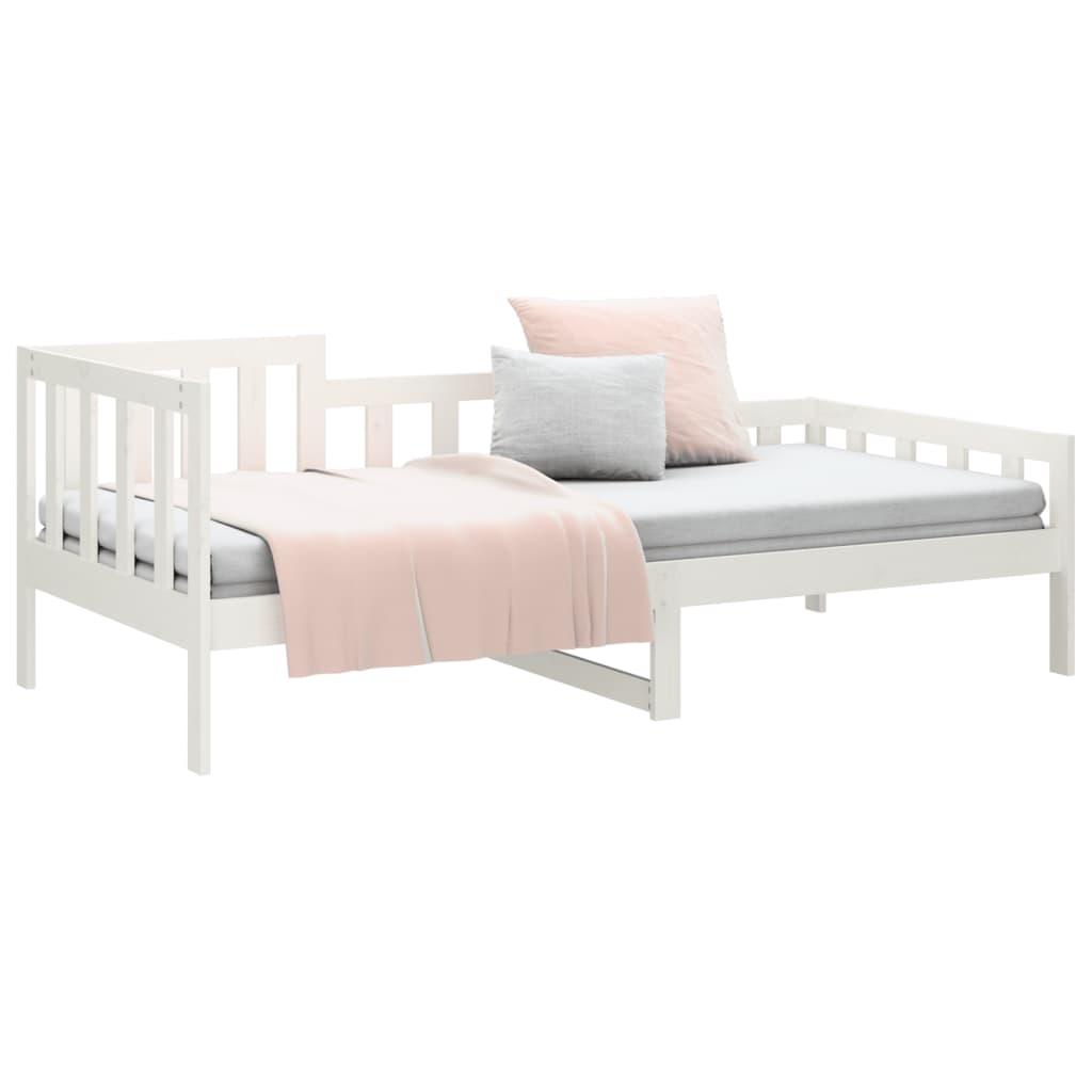 Day Bed without Mattress White 80x200 cm Solid Wood Pine
