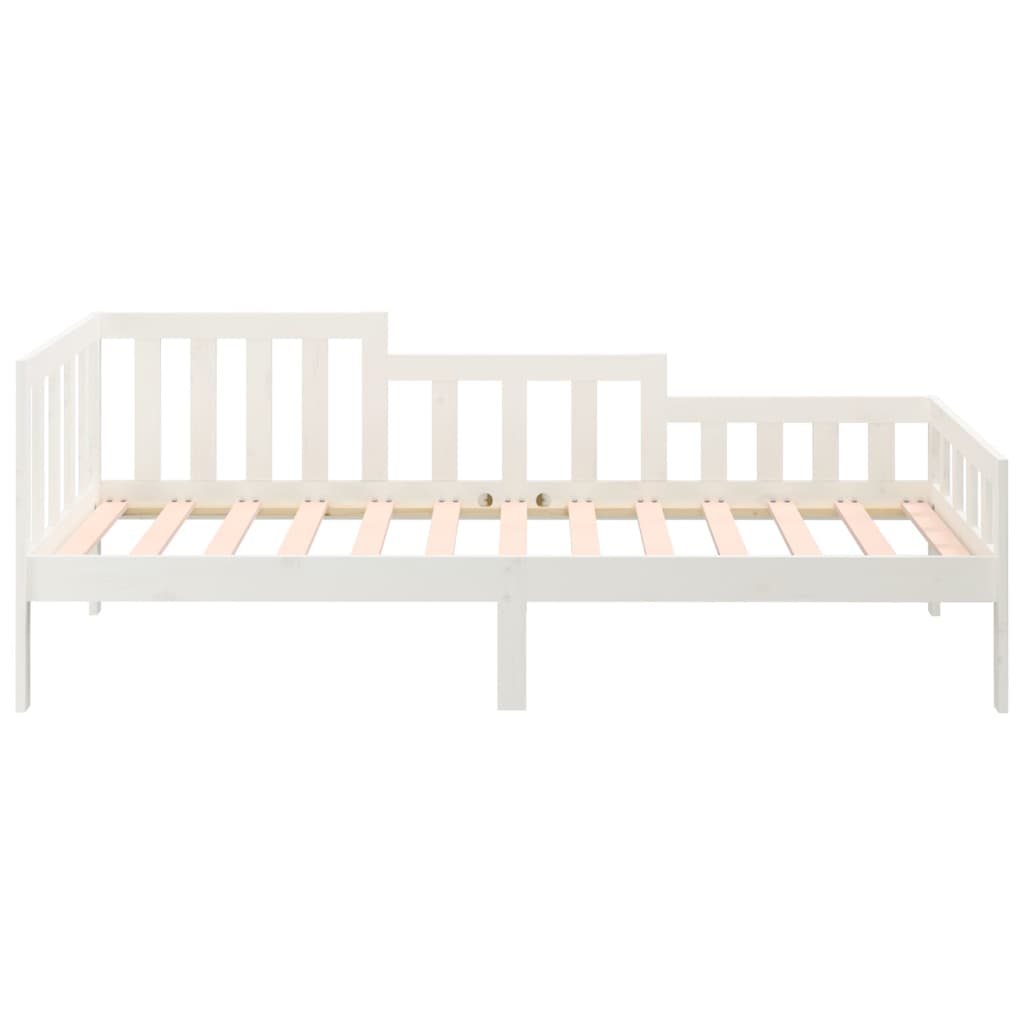 Day Bed without Mattress White 90x200 cm Solid Wood Pine