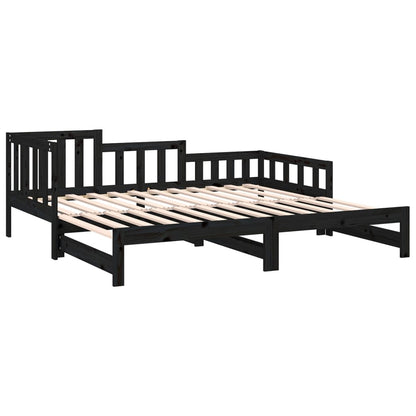 Day Bed | Black | Solid pinewood | 2x