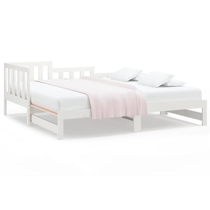 Day Bed | White | Solid pinewood | Double | Convertible | Day Bed