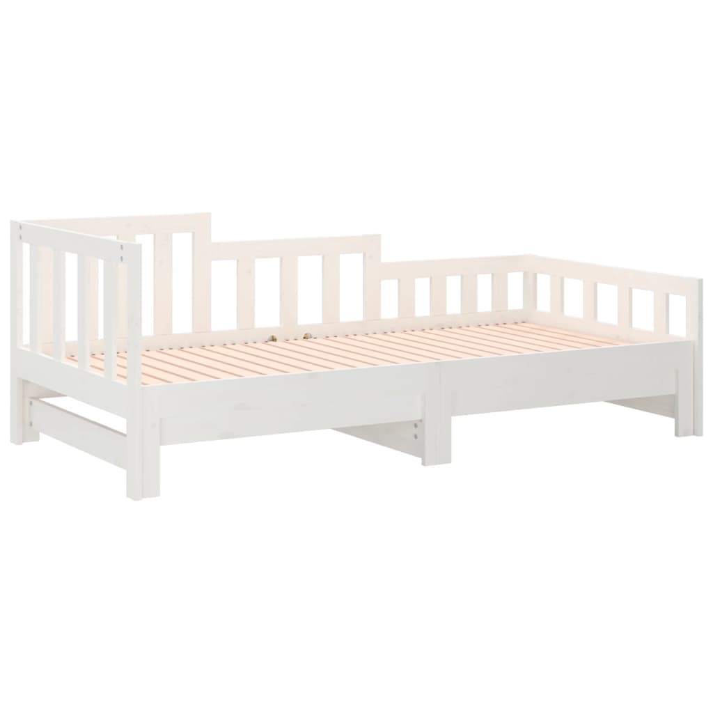 Day Bed | White | Solid pinewood | Double | Convertible | Day Bed