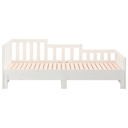 Day Bed | White | Solid pinewood | Double | Convertible | Day Bed