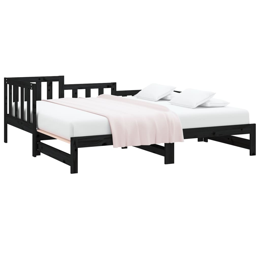 Day Bed | Black | Solid pine wood | Double