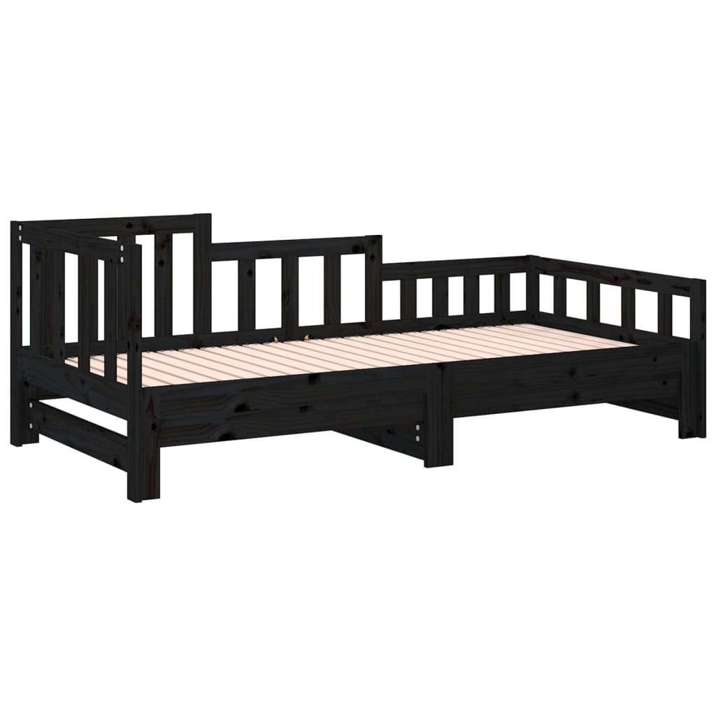 Day Bed | Black | Solid pine wood | Double