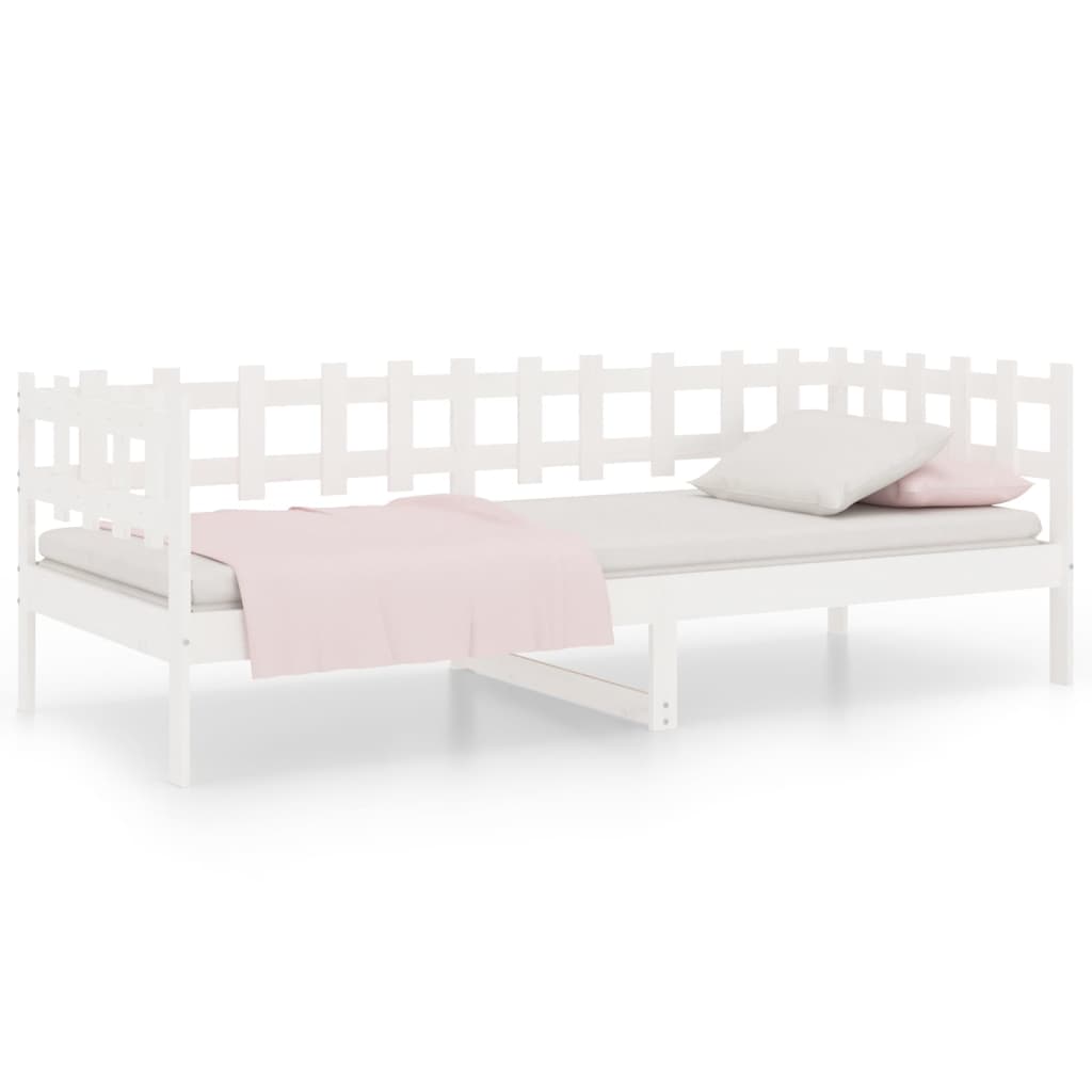 Day Bed without Mattress White 80x200 cm Solid Wood Pine