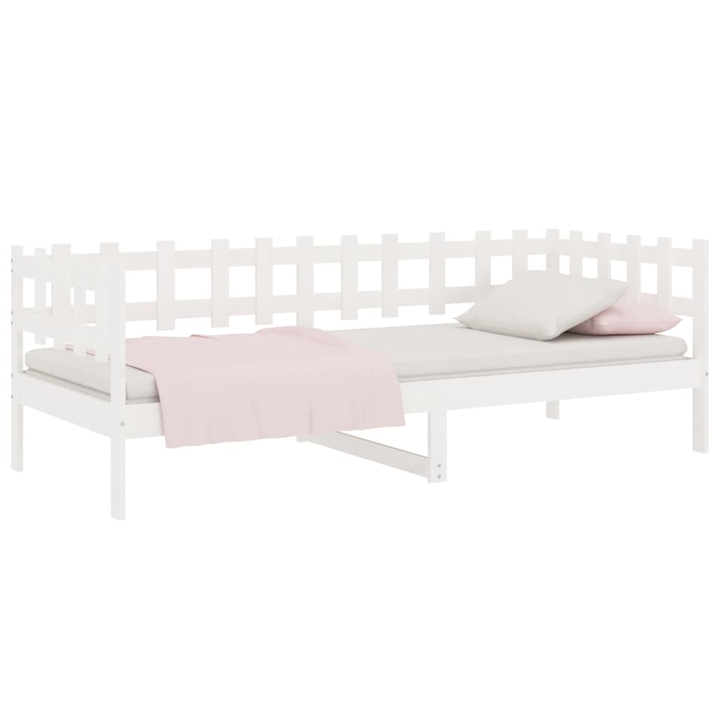 Day Bed without Mattress White 80x200 cm Solid Wood Pine