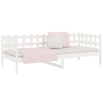 Day Bed without Mattress White 80x200 cm Solid Wood Pine
