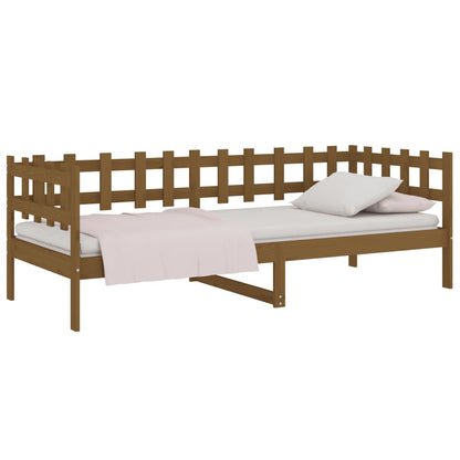 Day Bed | Honey Brown | Solid Pine Wood | Single