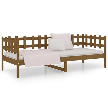 Day Bed | Honey Brown | Solid Pine Wood | Single