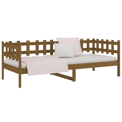 Day Bed | Honey Brown | Solid Pine Wood | Single