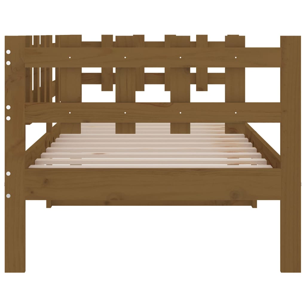 Day Bed | Honey Brown | Solid Pine Wood | Single