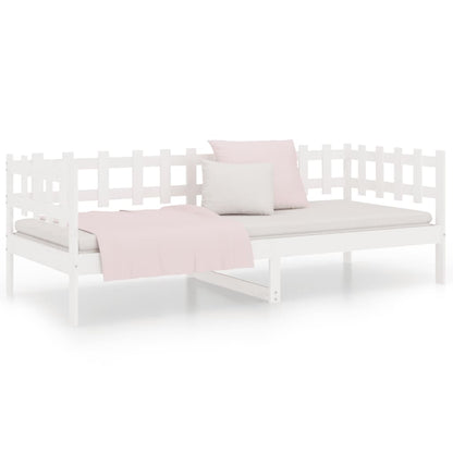 Day Bed without Mattress White 90x200 cm Solid Wood Pine