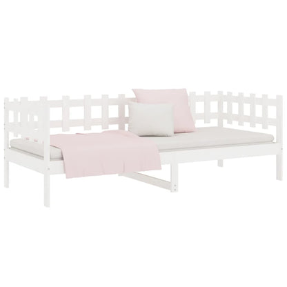 Day Bed without Mattress White 90x200 cm Solid Wood Pine