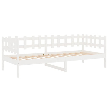 Day Bed without Mattress White 90x200 cm Solid Wood Pine