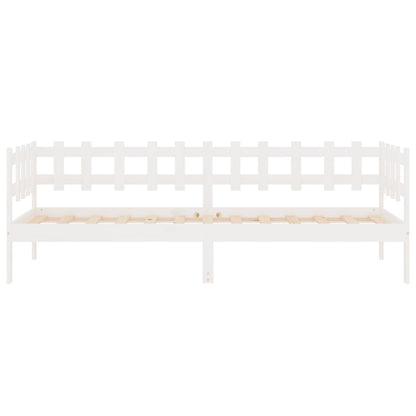 Day Bed without Mattress White 90x200 cm Solid Wood Pine