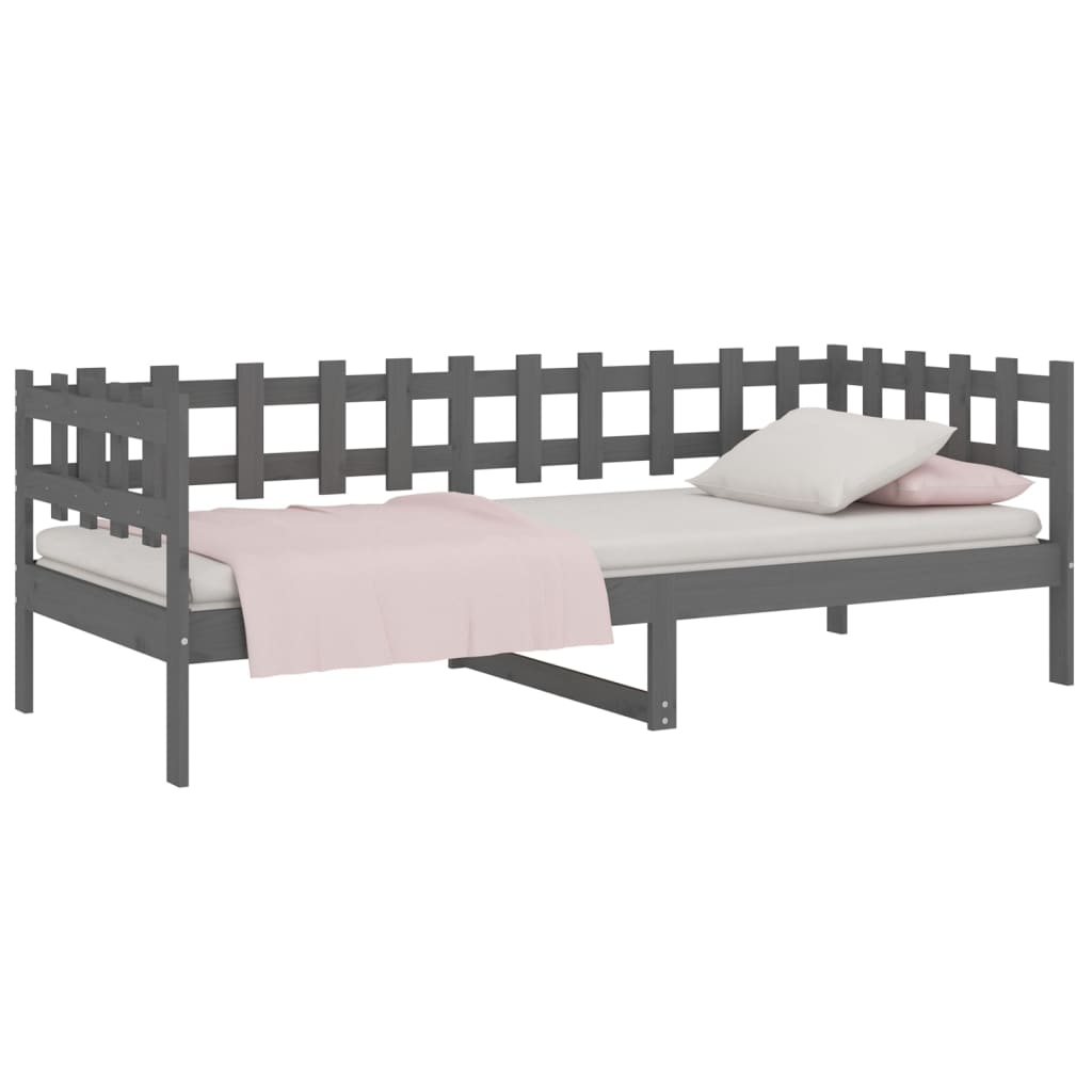 Day Bed | Grey | Solid pine wood | 90x200 cm