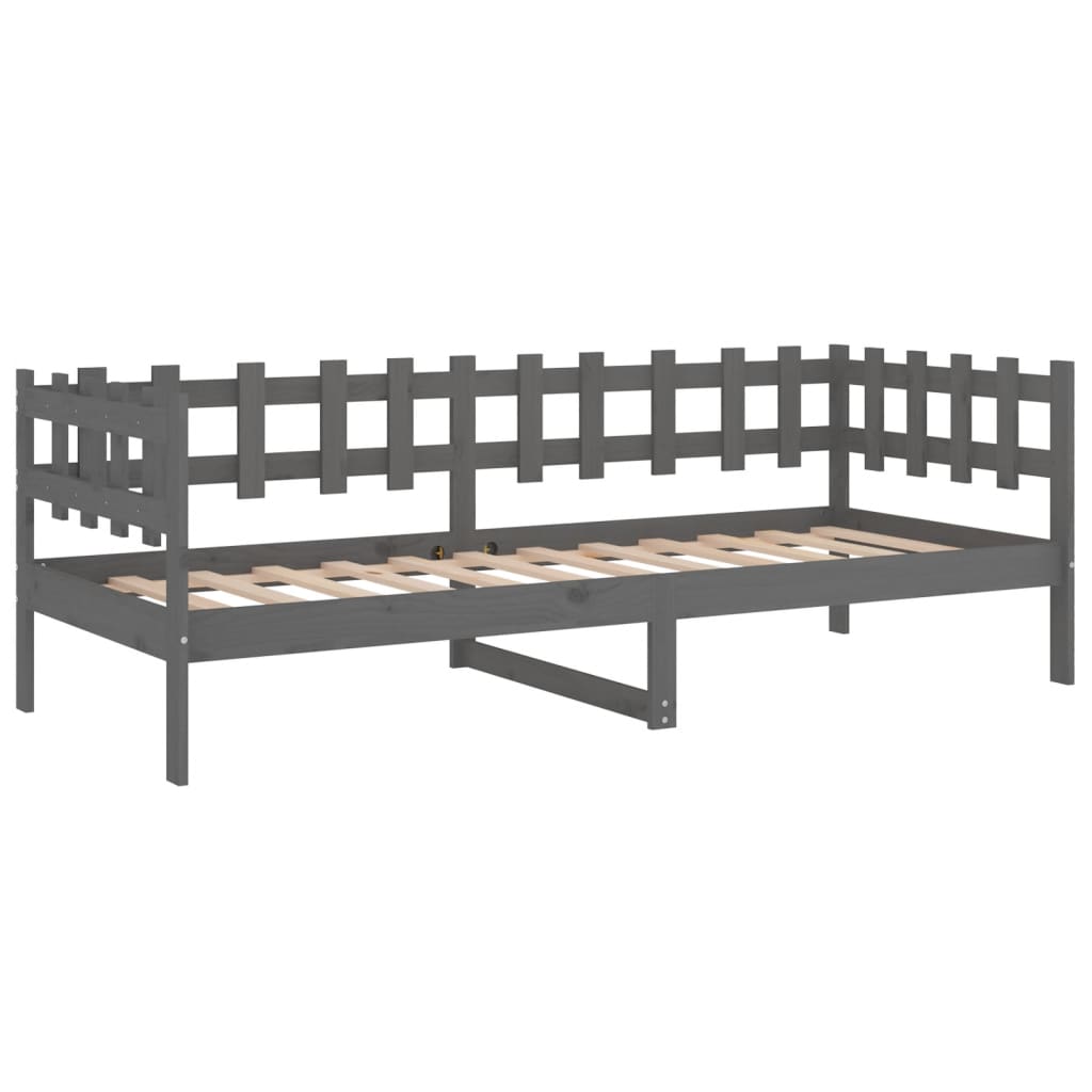 Day Bed | Grey | Solid pine wood | 90x200 cm