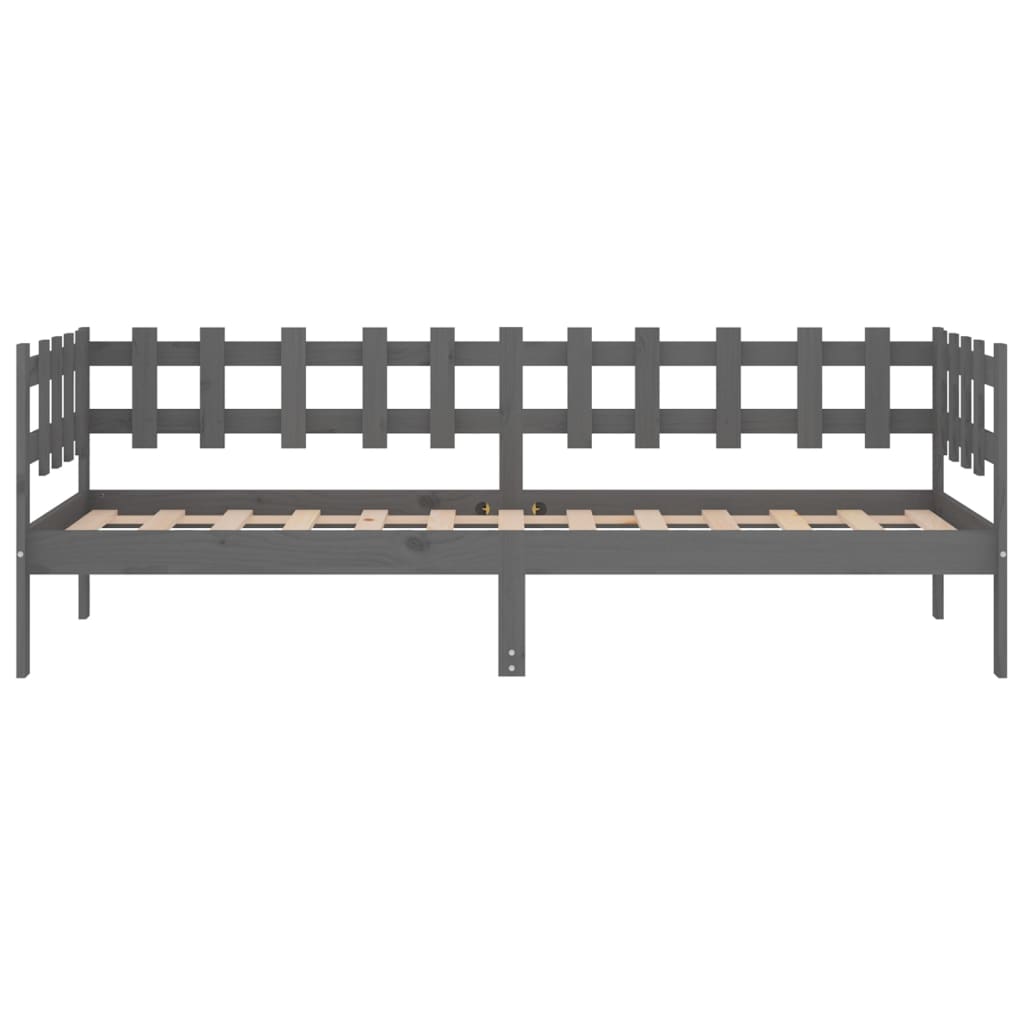Day Bed | Grey | Solid pine wood | 90x200 cm