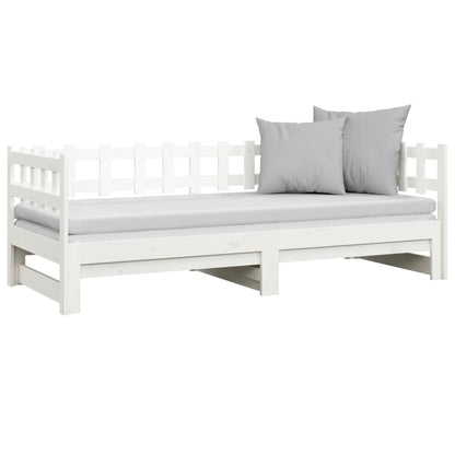 Pull-out Day Bed without Mattress White 2x(80x200) cm