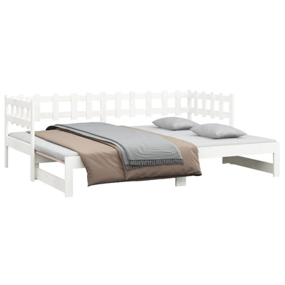 Pull-out Day Bed without Mattress White 2x(90x200) cm