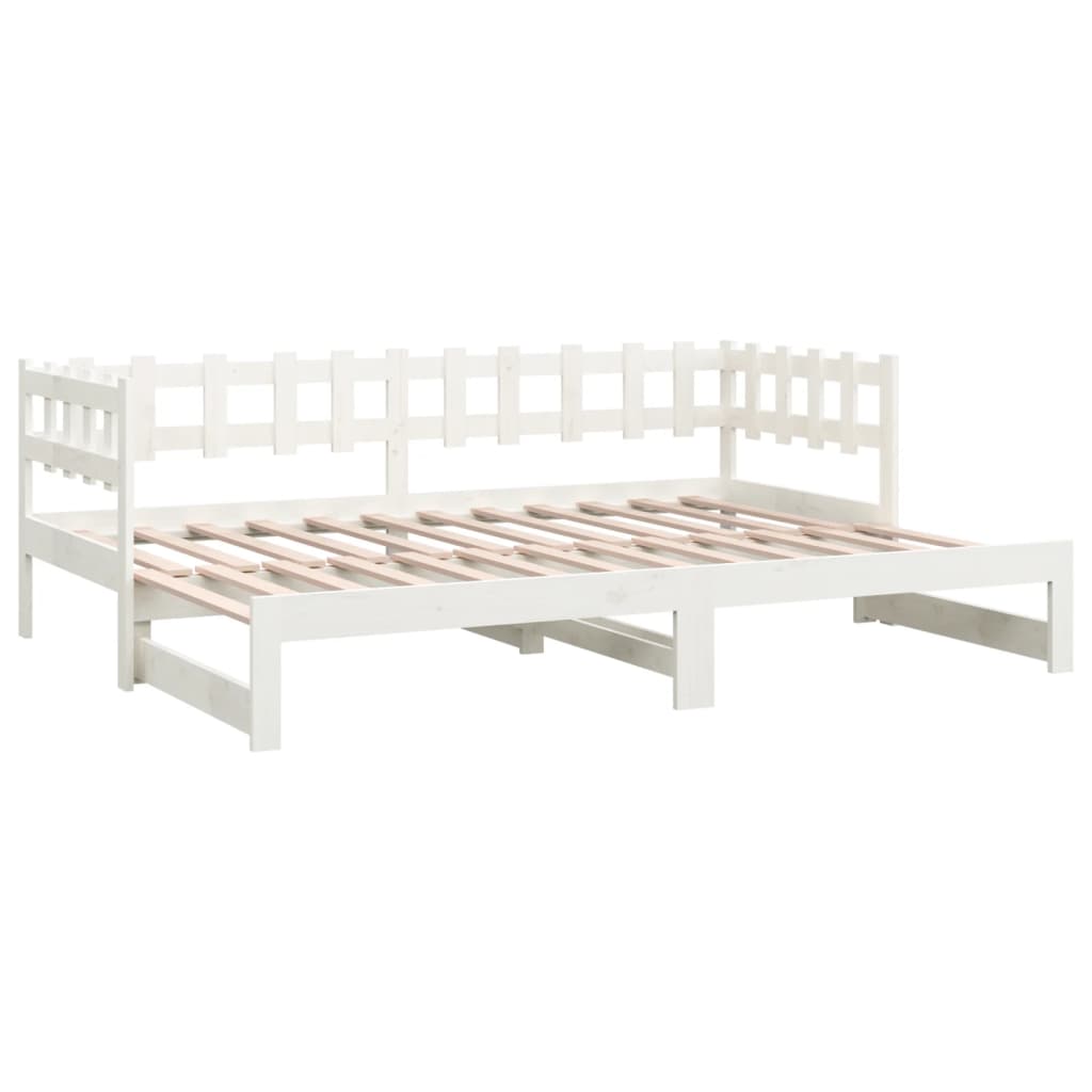 Pull-out Day Bed without Mattress White 2x(90x200) cm