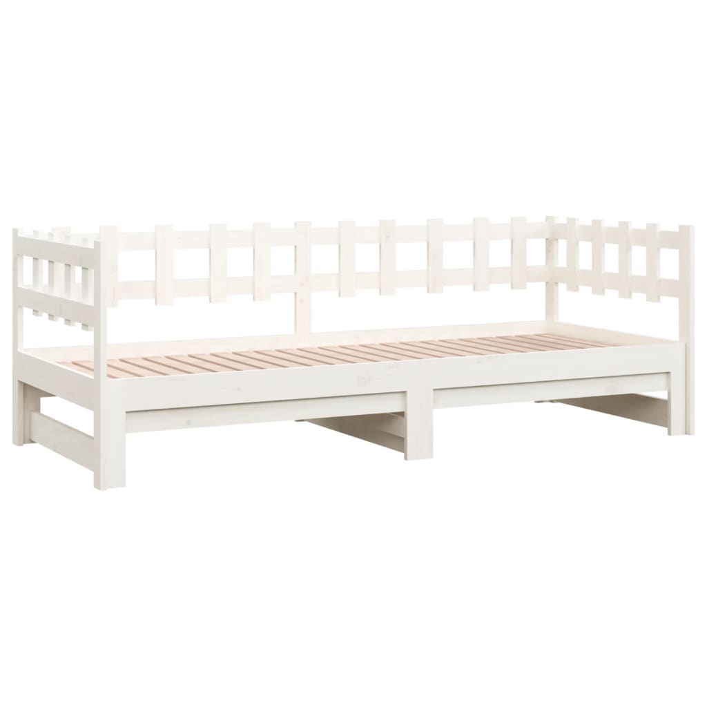 Pull-out Day Bed without Mattress White 2x(90x200) cm