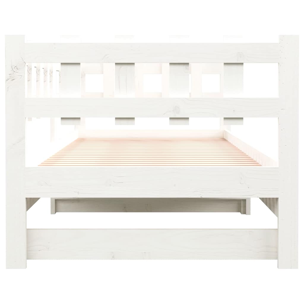 Pull-out Day Bed without Mattress White 2x(90x190) cm