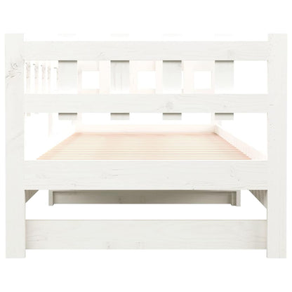 Pull-out Day Bed without Mattress White 2x(90x190) cm