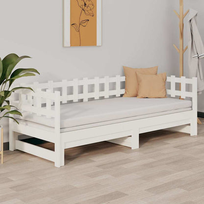 Pull-out Day Bed without Mattress White 2x(90x190) cm