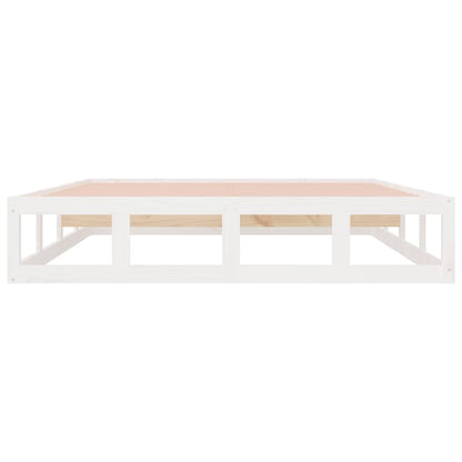 Bed Frame without Mattress White 120x200 cm Solid Wood