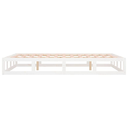 Bed Frame without Mattress White 120x200 cm Solid Wood