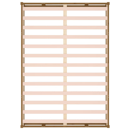 Bed Frame without Mattress Honey Brown 120x200 cm Solid Wood