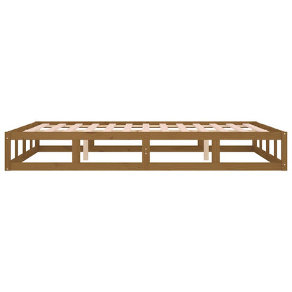 Bed Frame without Mattress Honey Brown 120x200 cm Solid Wood