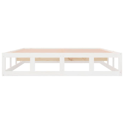 Bed Frame without Mattress White 140x200 cm Solid Wood