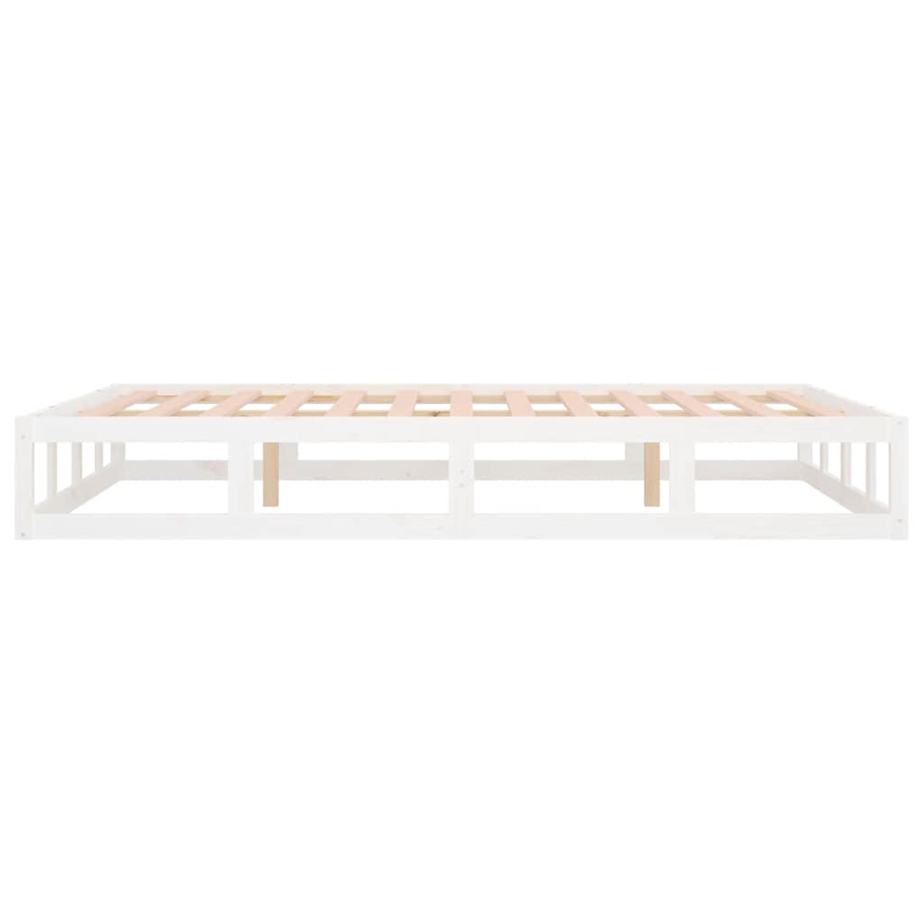 Bed Frame without Mattress White 140x200 cm Solid Wood