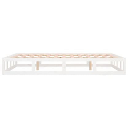 Bed Frame without Mattress White 140x200 cm Solid Wood