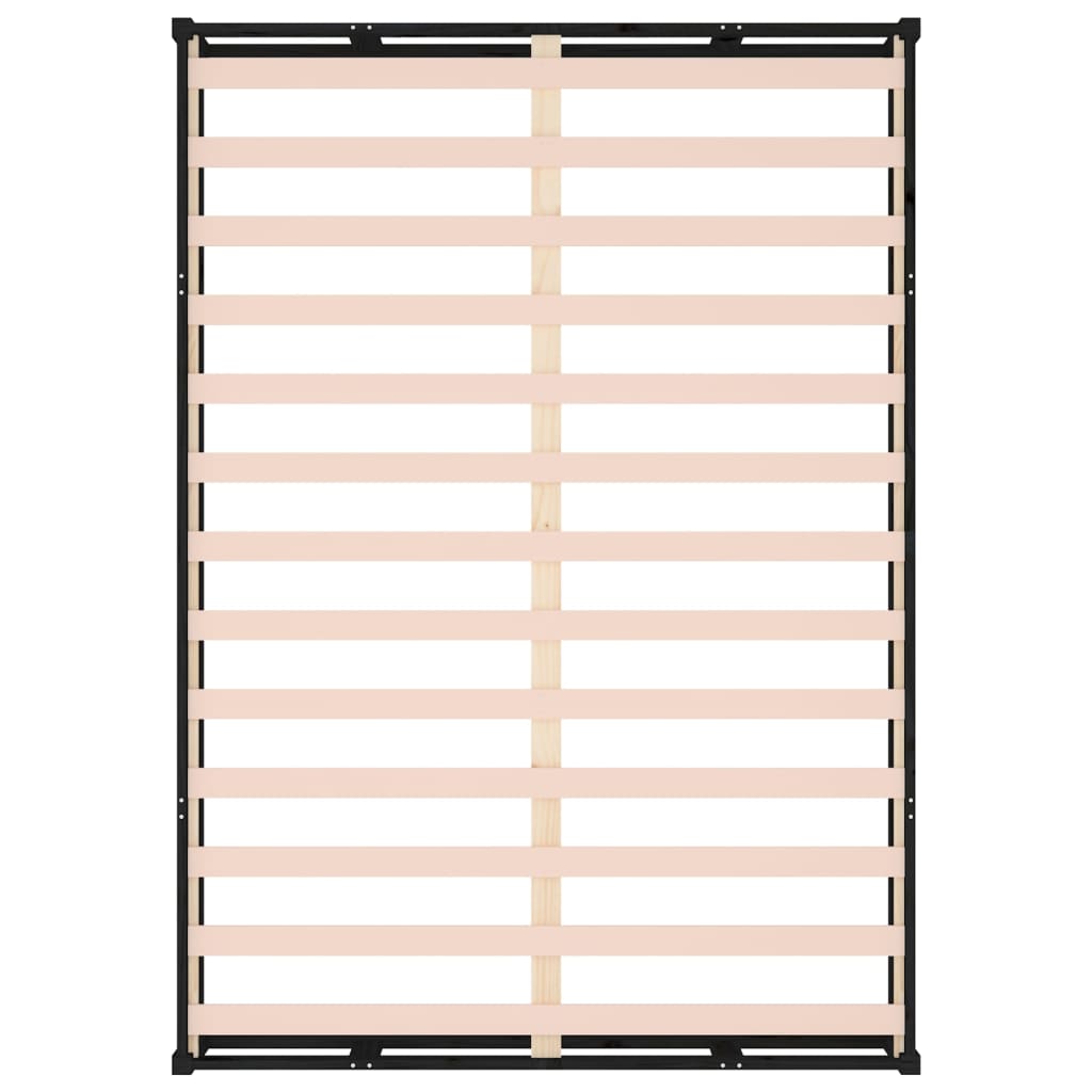Bed Frame without Mattress Black 180x200 cm Super King  Solid Wood
