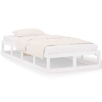 Bed Frame | White | Solid pine wood, Plywood | 75x190 cm Small Single