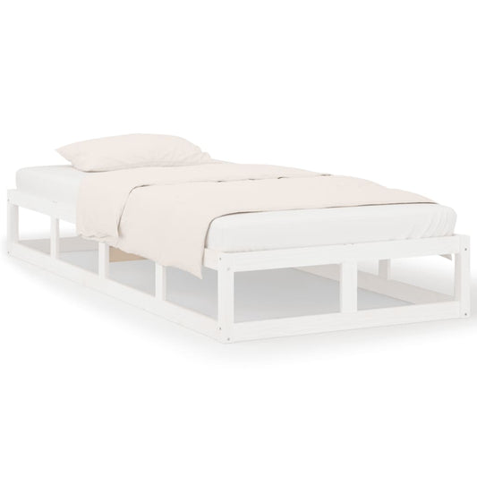 Bed Frame | White | Solid pine wood, Plywood | 75x190 cm Small Single