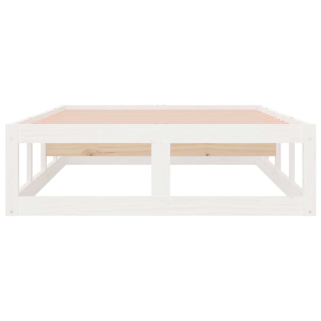 Bed Frame | White | Solid pine wood, Plywood | 75x190 cm Small Single
